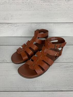 Frye & Co Women's Size 6.5 Brown Cognac Dahlia Gladiator Cute Boho Sandals Shoes